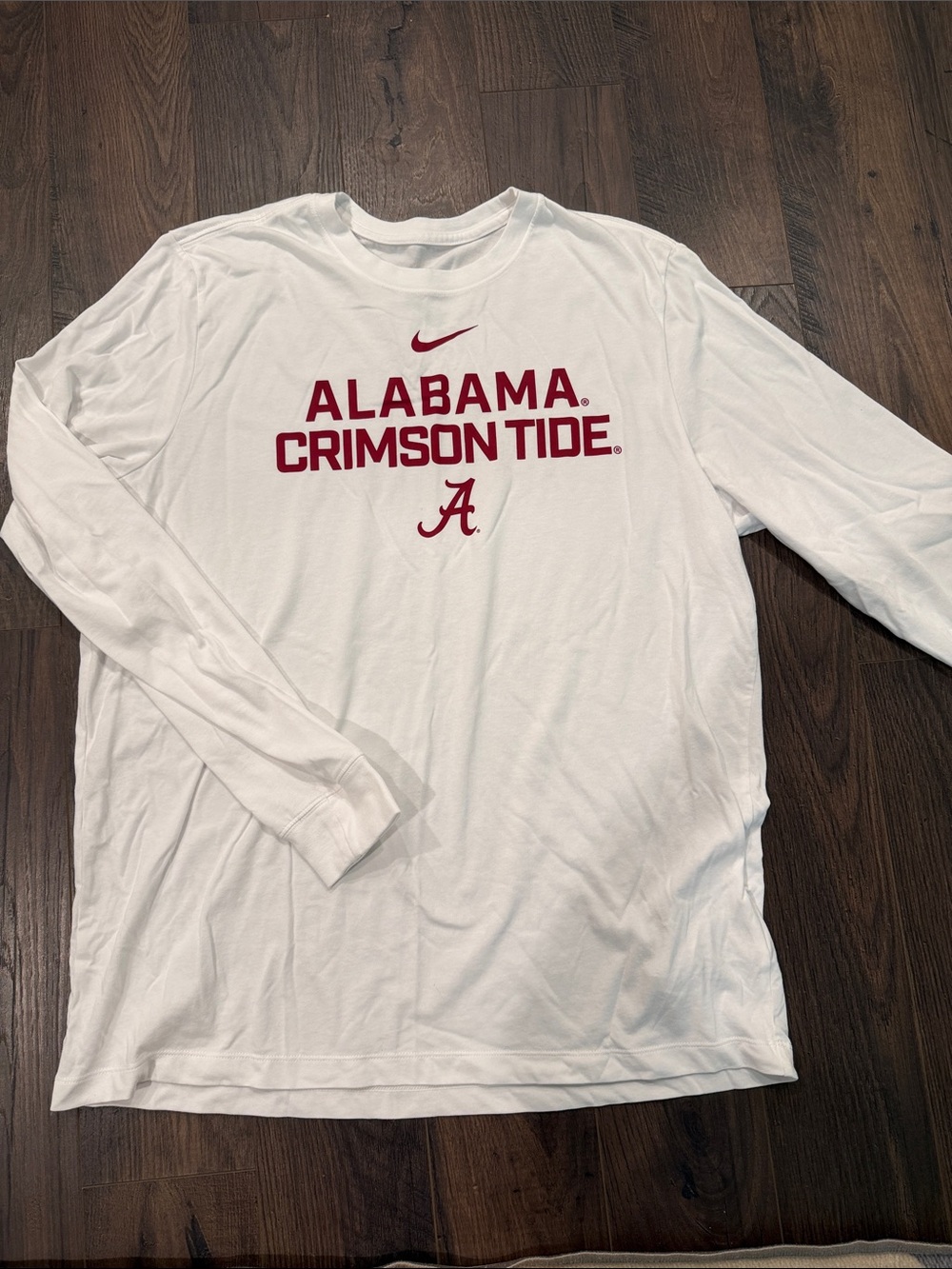 Nike Alabama Crimson Tide Men’s Long-Sleeve T Shirt - White - XL